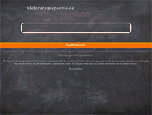 Tablet Screenshot of juleforuniquepeople.de